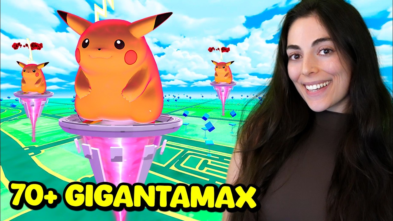 Я собрал более 70 гигантамакс-Пикачу, и *ВОТ* что у меня получилось! (Pok&eacute;mon GO)
