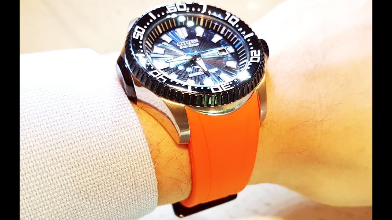Citizen BN0085-01E with ORANGE Band. Ploprof w/Orange Strap Style for less than $300?