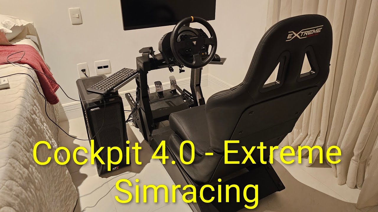 Analise Cockpit 4.0 Extreme Simracing + update de setup e suportes de mouse/teclado em impressão 3d
