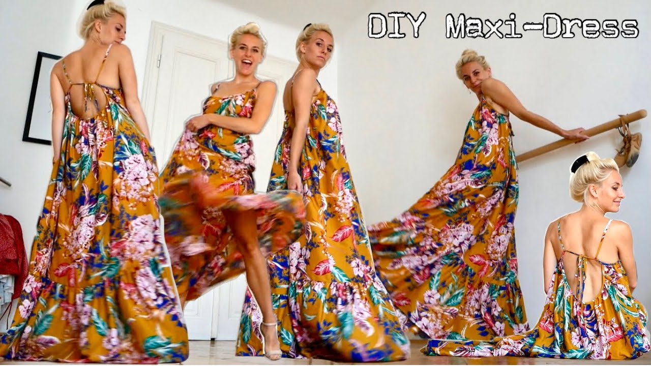 ich hab endlich meinen Stoff vernäht ➡️ DIY Maxi Stufen-Kleid - super flowy flowy!