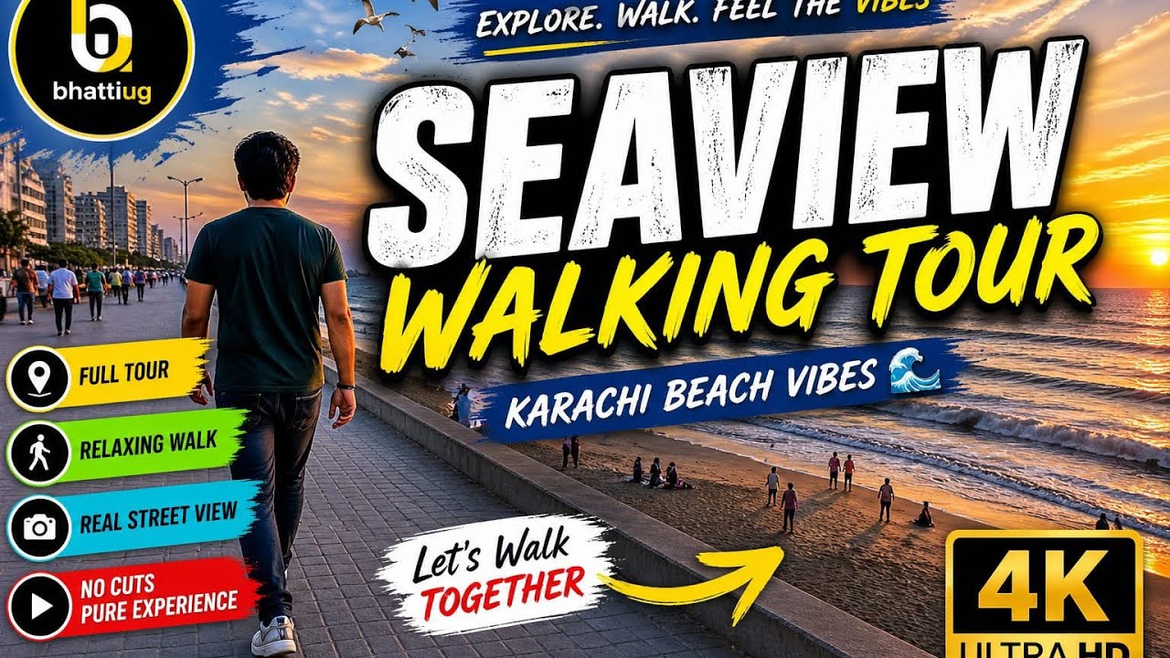 Seaview Beach Karachi Walking Tour 🌊 | Full Vlog 2026