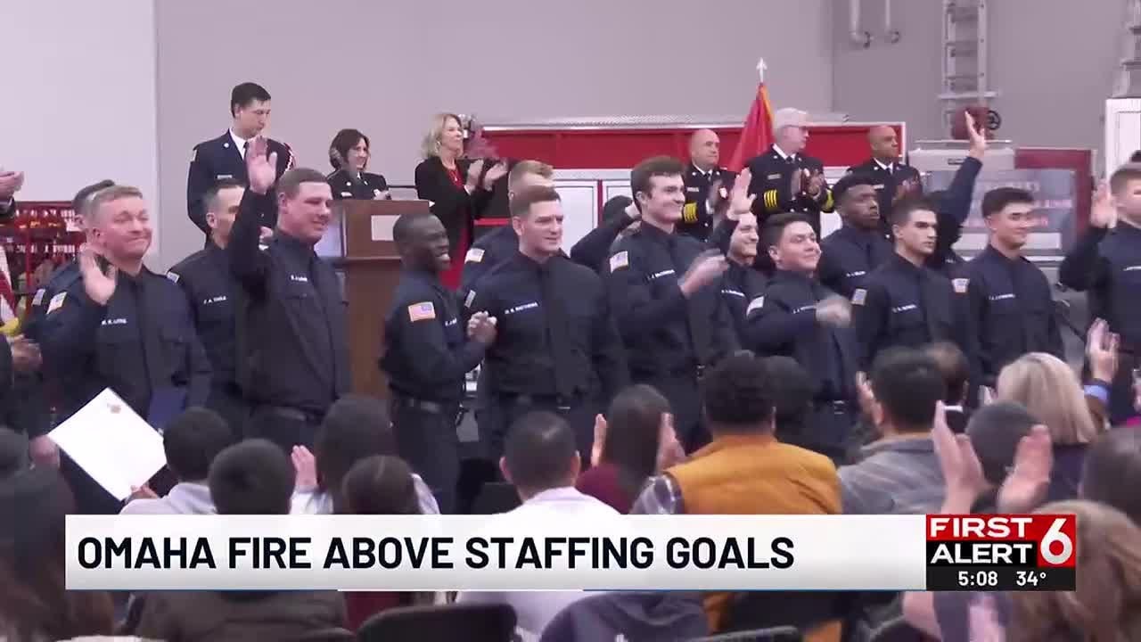 Omaha Fire Department swears in new recruits