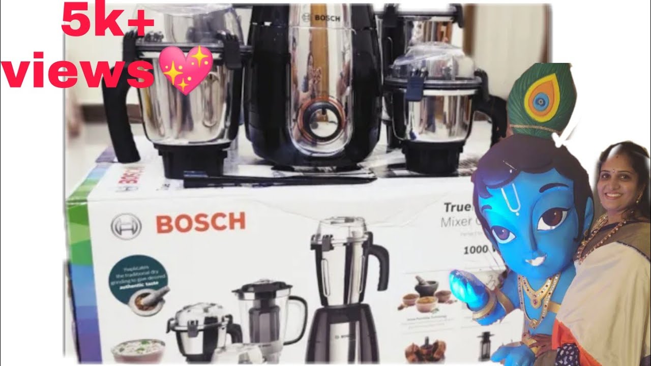 Bosch TRUE MIXX PRO MIXER GRINDER 1000 WATT -MGM8842MIN, Black:-unboxing:best mixer grinder-telugu