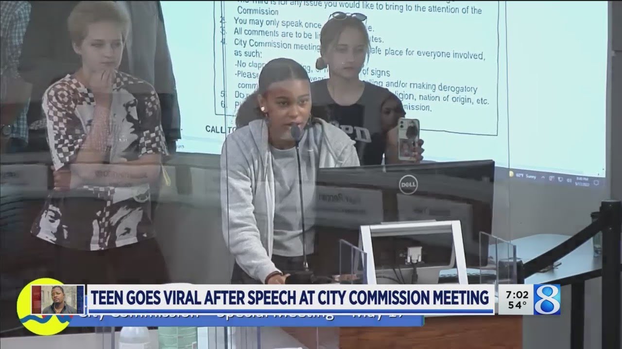 Teen's speech at city commission meeting goes viral