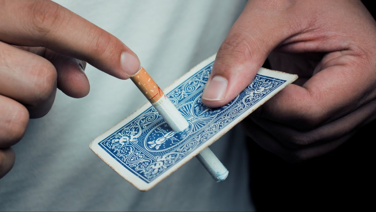 Do This VISUAL Cigarette Through Card Magic Trick