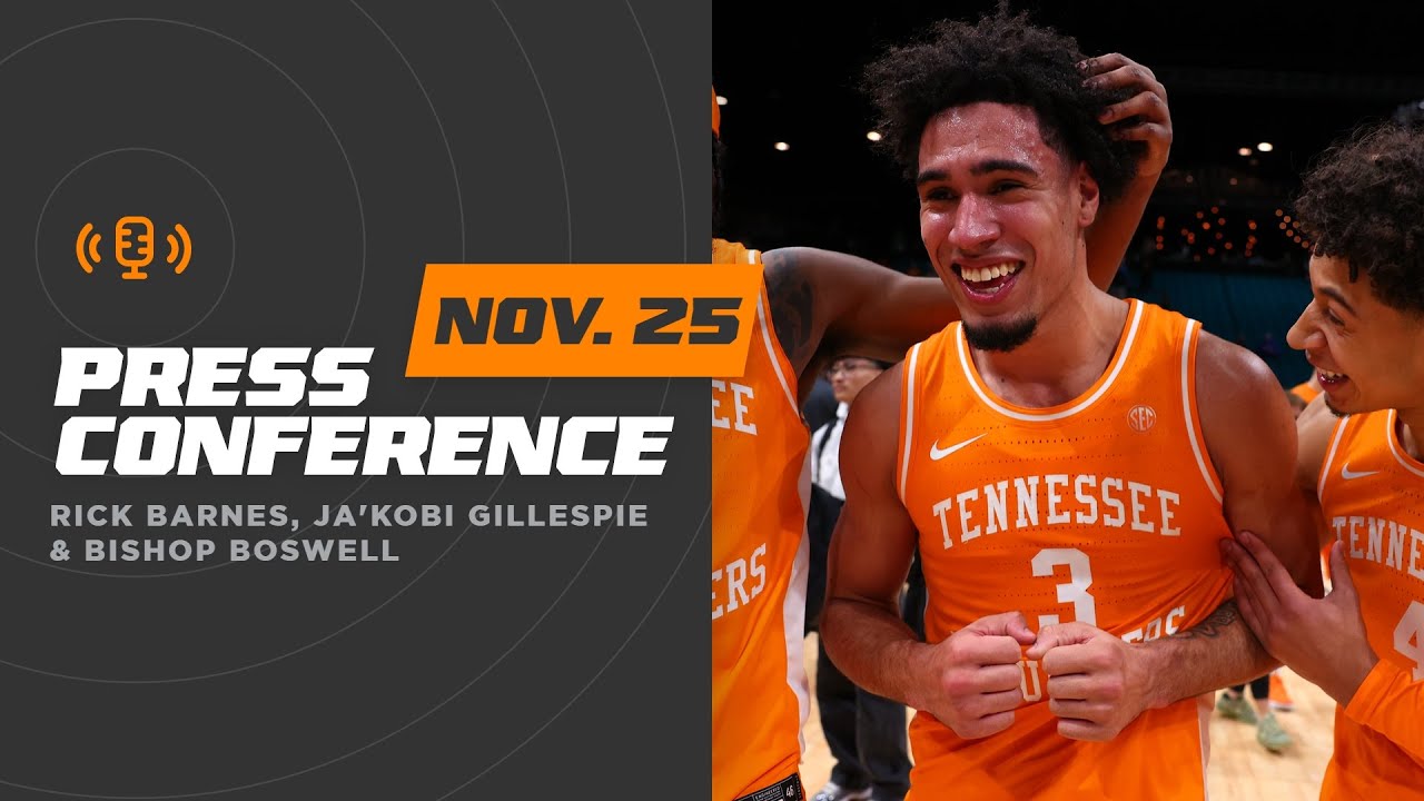 MBB | Rick Barnes, Bishop Boswell & Ja'Kobi Gillespie Postgame vs. Houston