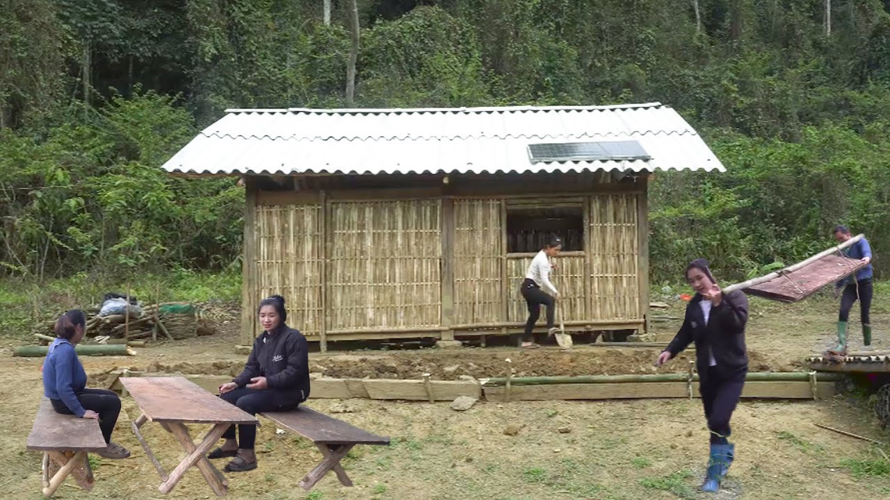 Daily Life Of An 18 Year Old Mother: Going To The Forest To Get Wood, Making Tables And Chairs