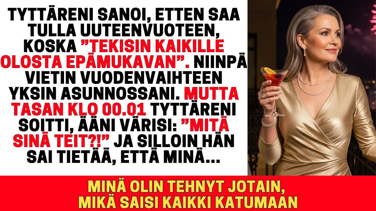 TYTTÄRENI KIELSI MINUA TULEMASTA UUTEENVUOTEEN — SITTEN HÄN SAI TIETÄÄ, ETTÄ OLIN MILJARDÖÖRI…