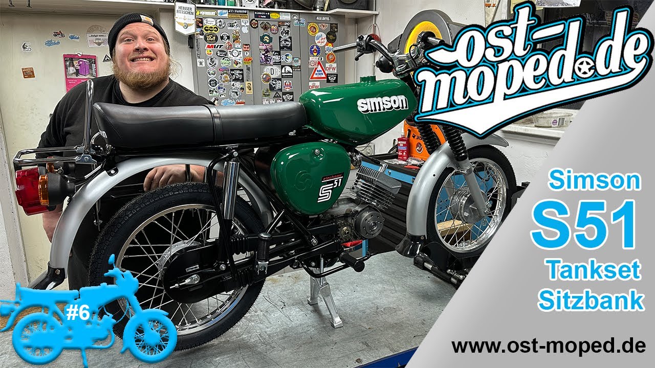 Simson S51 Billardgrün | Tankset & Sitzbank| Restauration Folge 6 | ost-moped.de