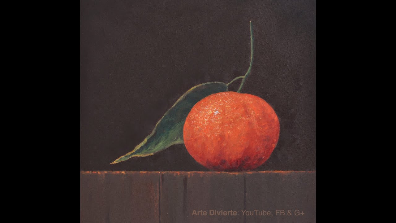 Cómo pintar una mandarina al óleo - Fruta