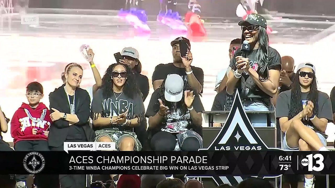 Las Vegas Aces 2025 WNBA Championship Parade | A'ja Wilson, Becky Hammon, Jackie Young, Chelsea Gray