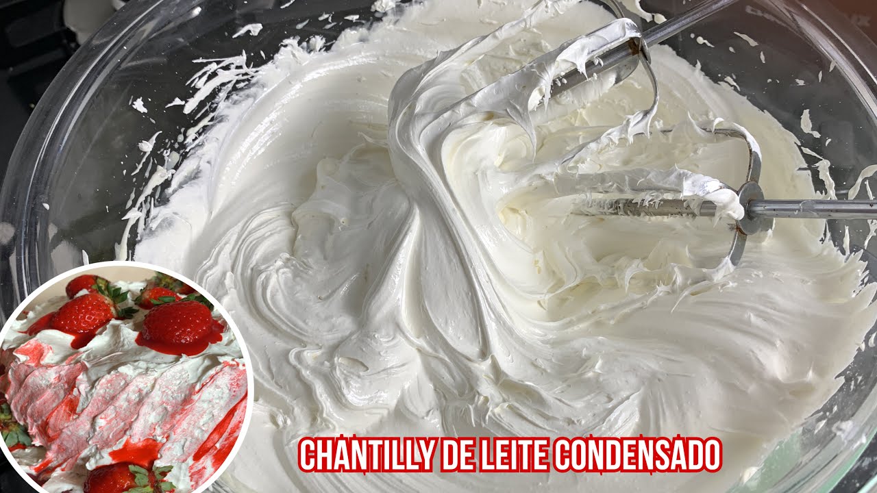 CHANTILLY CASEIRO DE LEITE CONDENSADO NÃO DERRETE NO CALOR ( glacê rápido e econômico)
