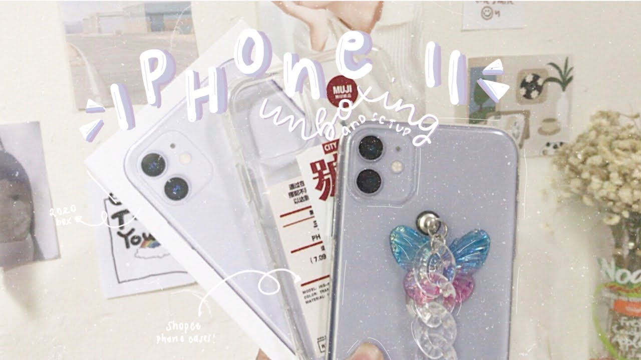 ☁️ iphone 11 purple (2020) unboxing & setup + shopee case | philippines