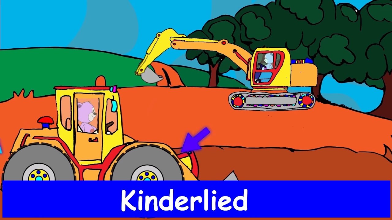 Die Familie Bussibär fährt mit dem Traktor, Bagger und vielen Fahrzeugen - Sing mit Yleekids