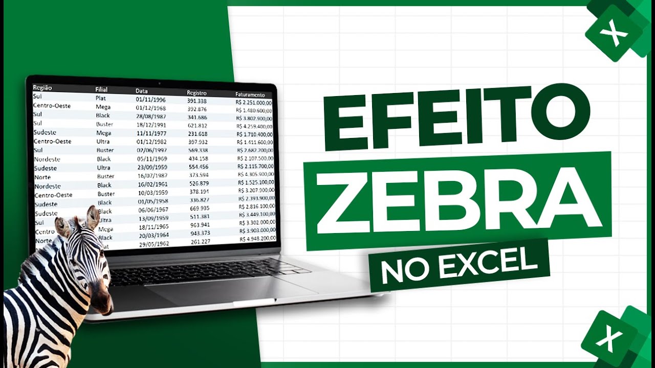 Efeito Zebrado no Excel  - Tabela com Cores Alternadas