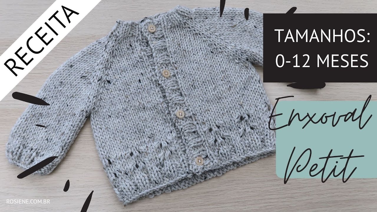 ✅ Casaquinho para Bebê em Tricô - Passo a Passo por Rosiene