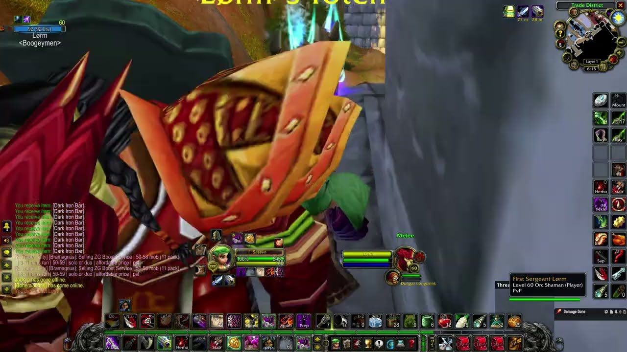 Watching an Elemental Shaman go to TOWN on Alliance in Stormwind! LOL