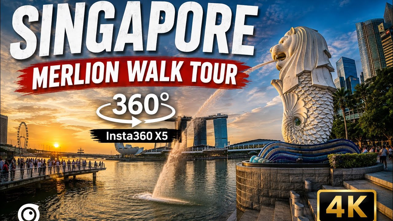 Singapore Merlion Walk Tour in 360° | Insta360 X5 🇸🇬