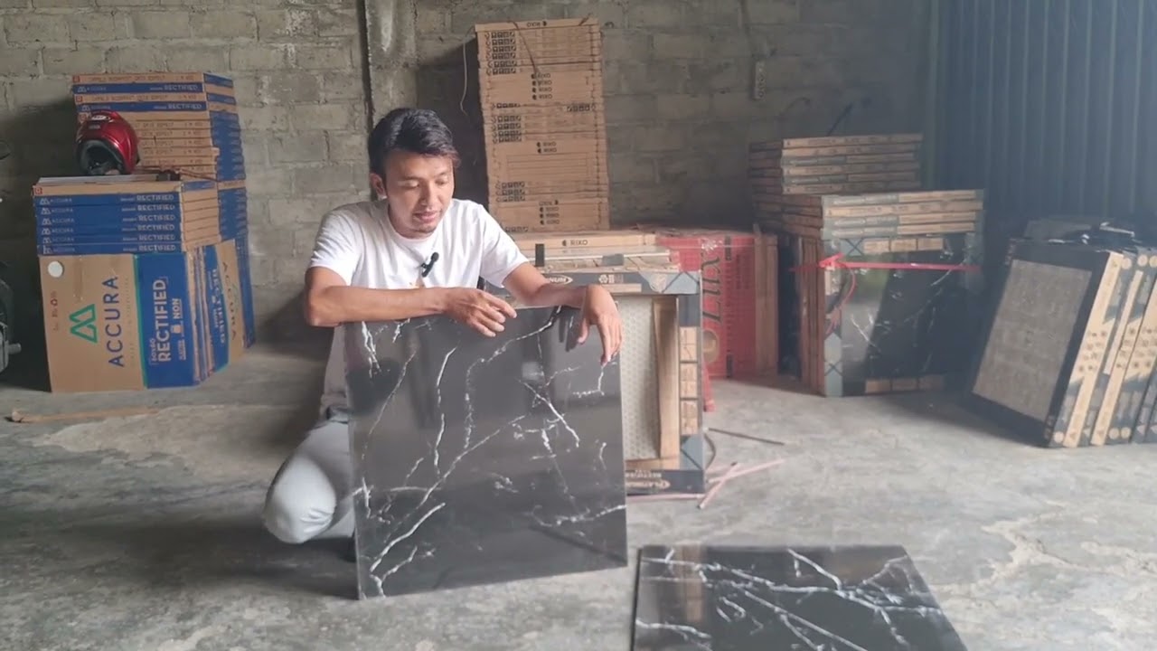 Keramik Lantai Cutting 60x60 platinum Stockholm Black Dewantara