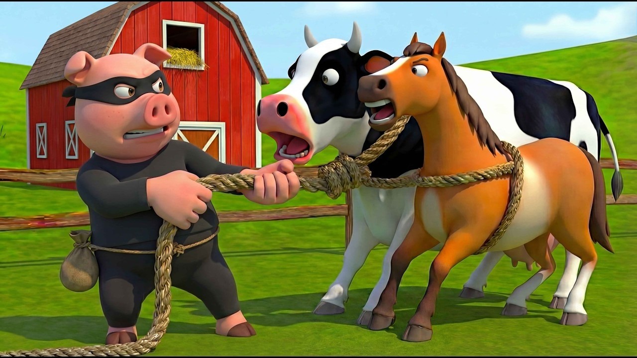 Oh No! 😱 Naughty Pig Steals Animals from Old MacDonald’s Farm 🐷🐄 | Kids Animation