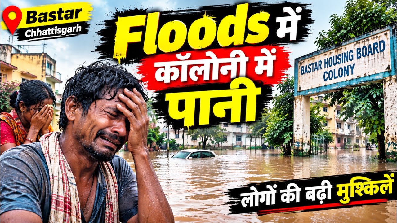 🥳Bastar Housing Board Colony में बाढ़ का कहर | Flood hits Bastar 2026