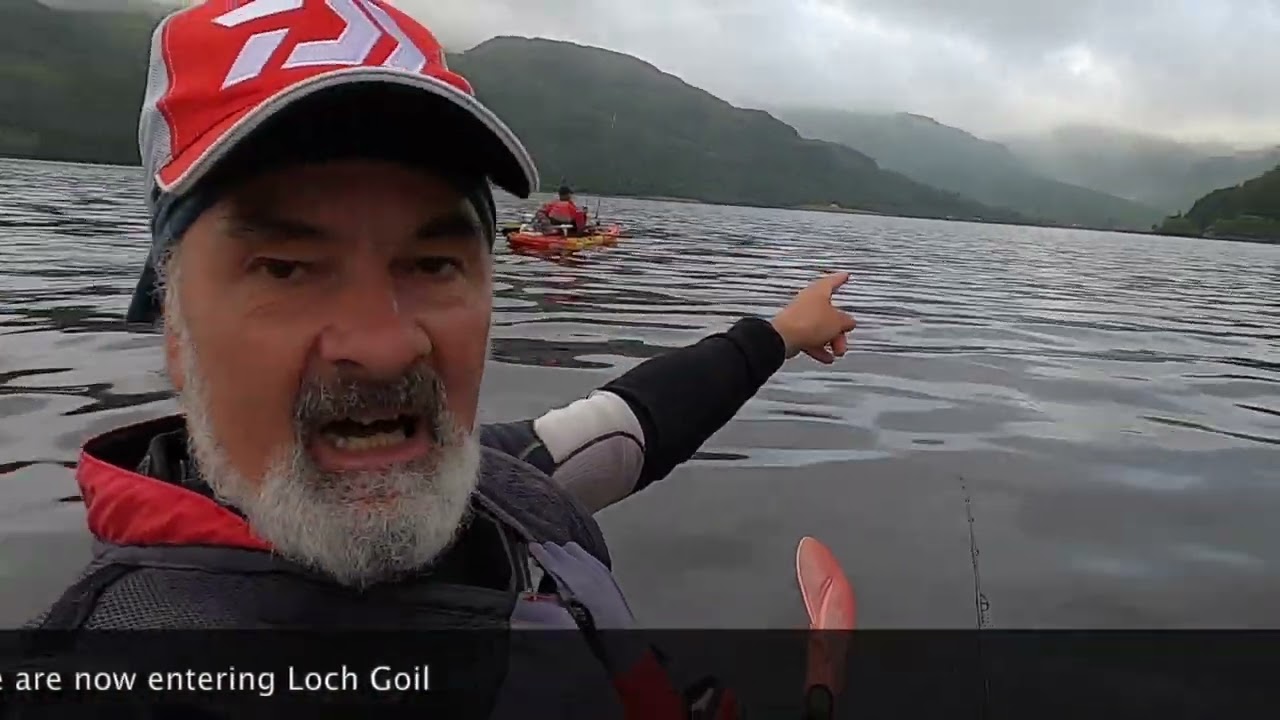 Kayak fishing loch Long and loch Goil .