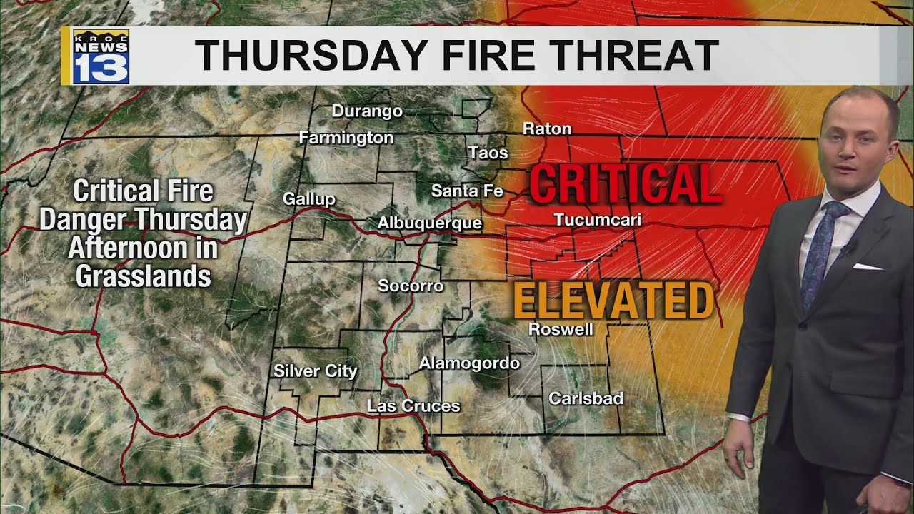 Warmer weather returns Thursday with a high fire danger