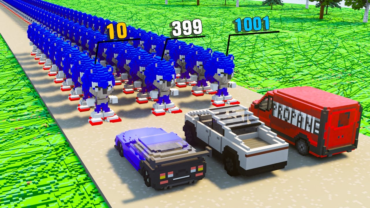 How many Sonic will stop a Car in Teardown?