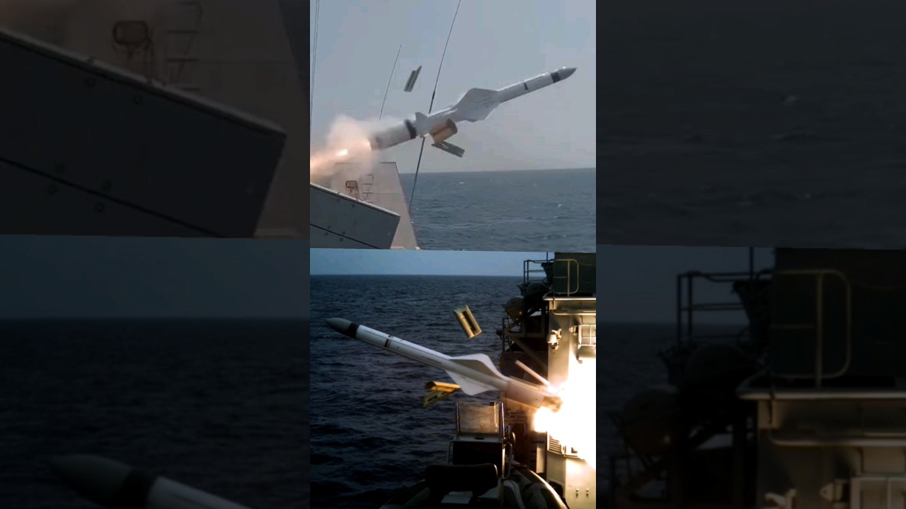 🇲🇨 Indonesian and 🇲🇾 Malaysian Exocet Missile Launches #shorts