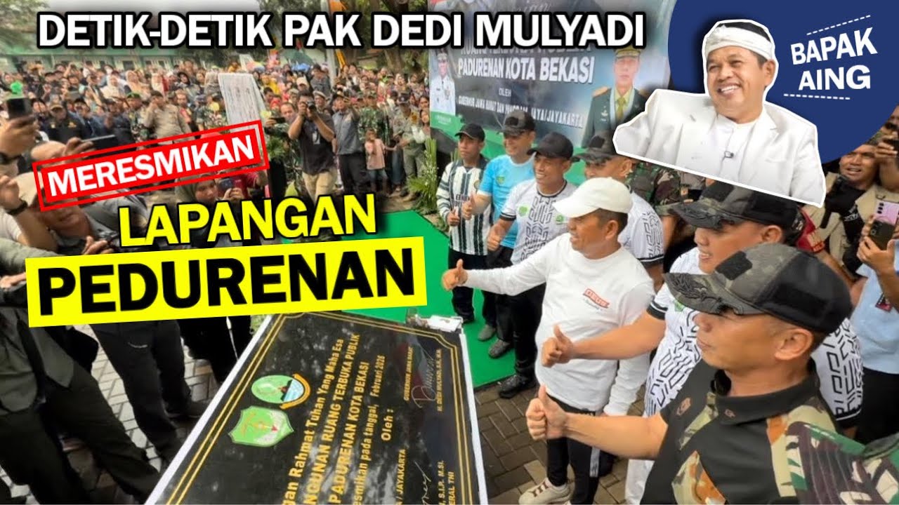 HEBOH‼️DETIK-DETIK PAK DEDI MULYADI HADIR MERESMIKAN LAPANGAN PADEMANGAN KOTA BEKASI JAWA BARAT