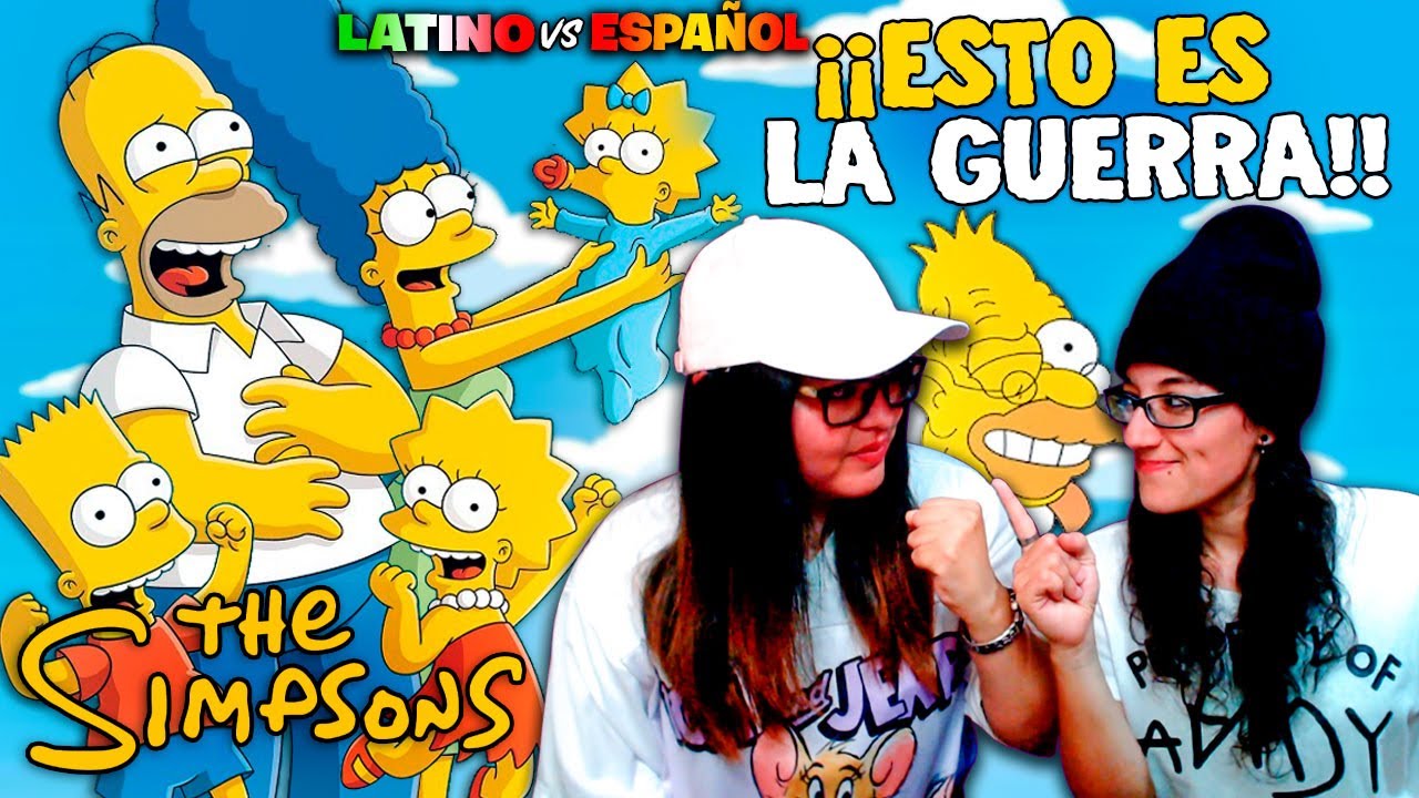 REACCIONAMOS al DOBLAJE LATINO vs ESPAÑOL de LOS SIMPSONS😂 ¿Esta es la VOZ del ABUELO?😱