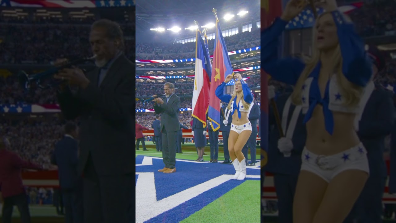Honoring the retirement of Freddie Jones 🤍🎺🇺🇸 #shorts #DCC #dallascowboys #nationalanthem #NFL