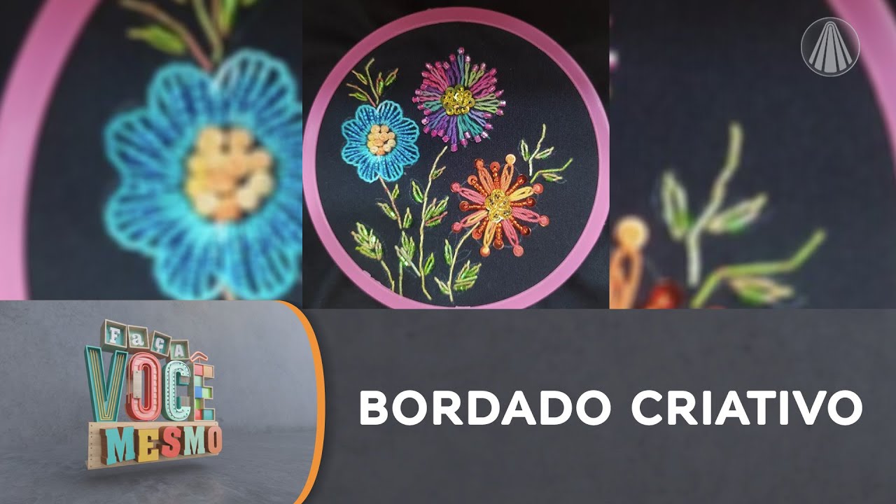 Passo a passo: aprenda a fazer um bordado criativo com linhas e pedrarias
