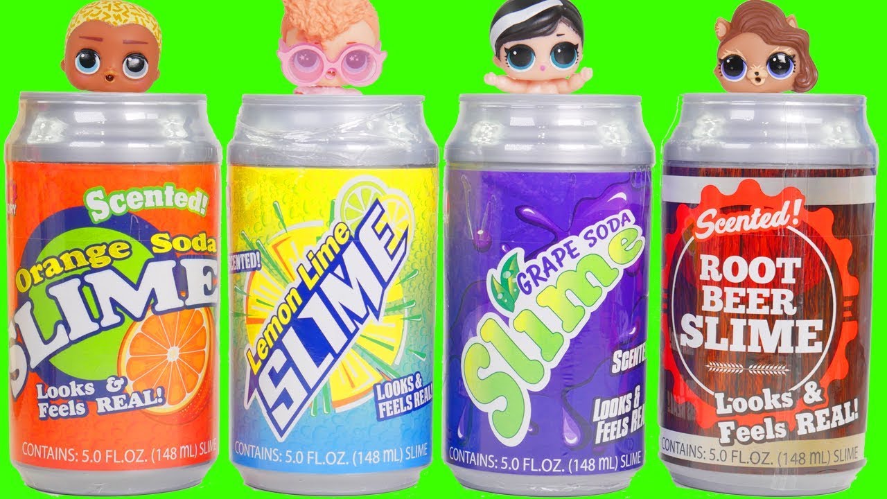 Soda Slime Can Surprises with LOL Surprise Dolls Rainbow Unicorn Custom Bedroom