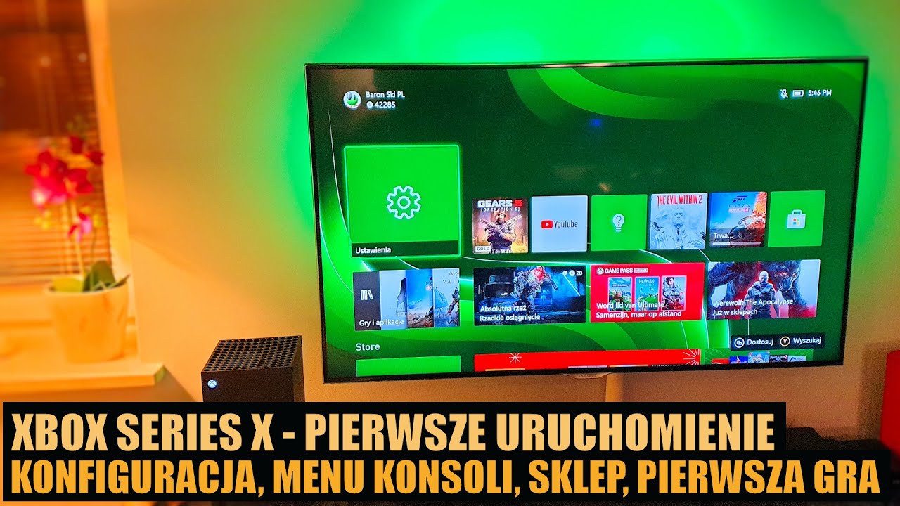 XBOX SERIES X - pierwsze uruchomienie (konfiguracja konsoli, dashboard i sklep, pierwsza gra)