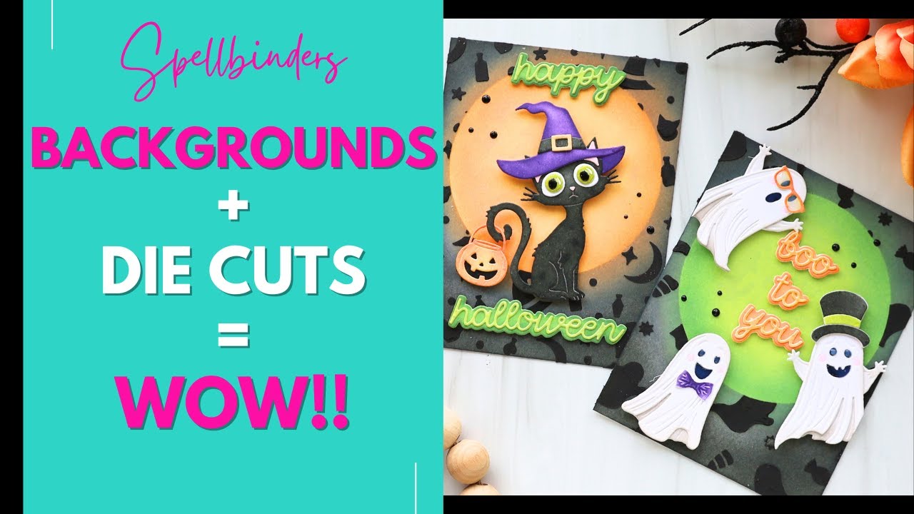 Halloween Card Ideas  | Using Backgrounds to Make Your Die Cuts Pop