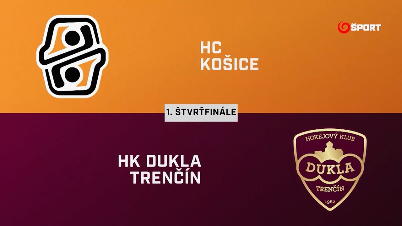 Štvrťfinále play-off: HC Košice – HK Dukla Trenčín 3:4 pp, stav série 0:1
