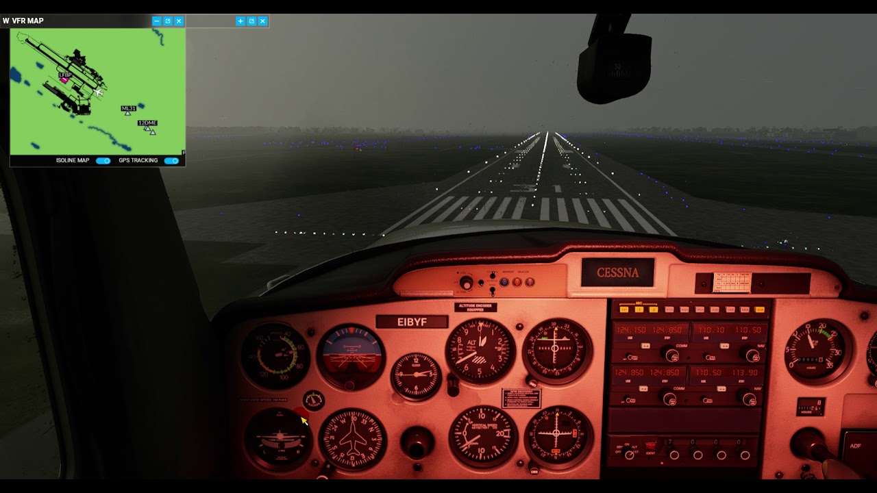 Pau Pyrenees LFBP Circuit in Rain & Low Cloud - Microsoft Flight Simulator 2020
