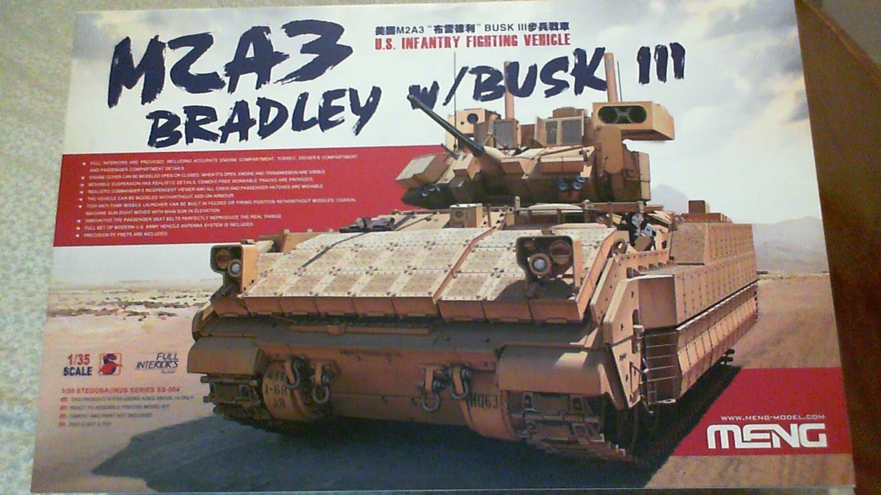 MENG 1/35 Scale M2A3 BRADLEY W/BUSK III Build Update 1