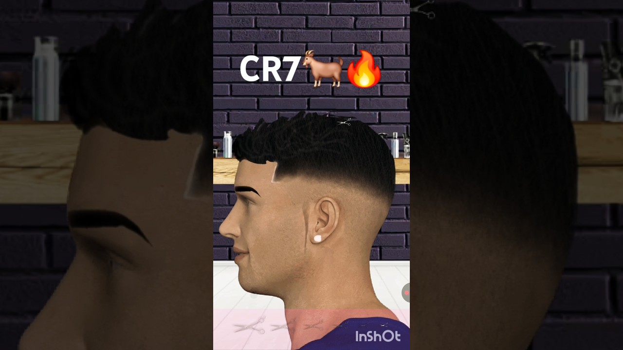 Barber Chop ~ Christiano Ronaldo haircut 💈🔥🐐#baberchop game #shorts #viral #blowup #barber #hair