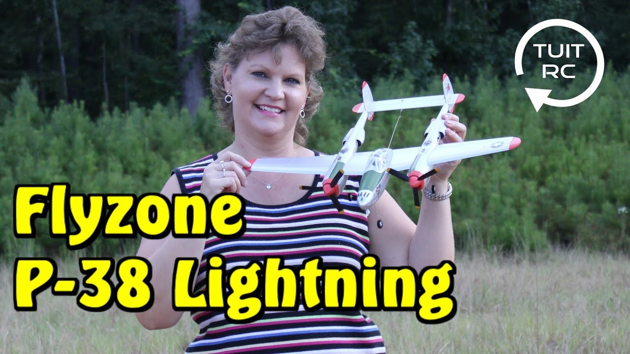 Обзор и лётные испытания микрорадиоуправляемого самолёта Flyzone P-38 Lightning.