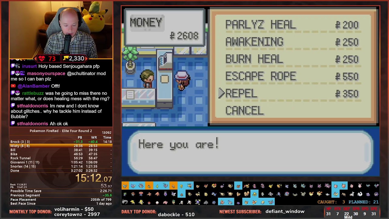 Pokemon FireRed !r2 WR Attempts