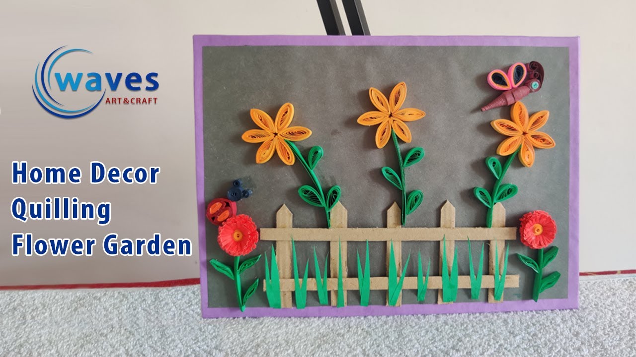 Quilling Art || Quilling Flower Garden || Waves art and craft