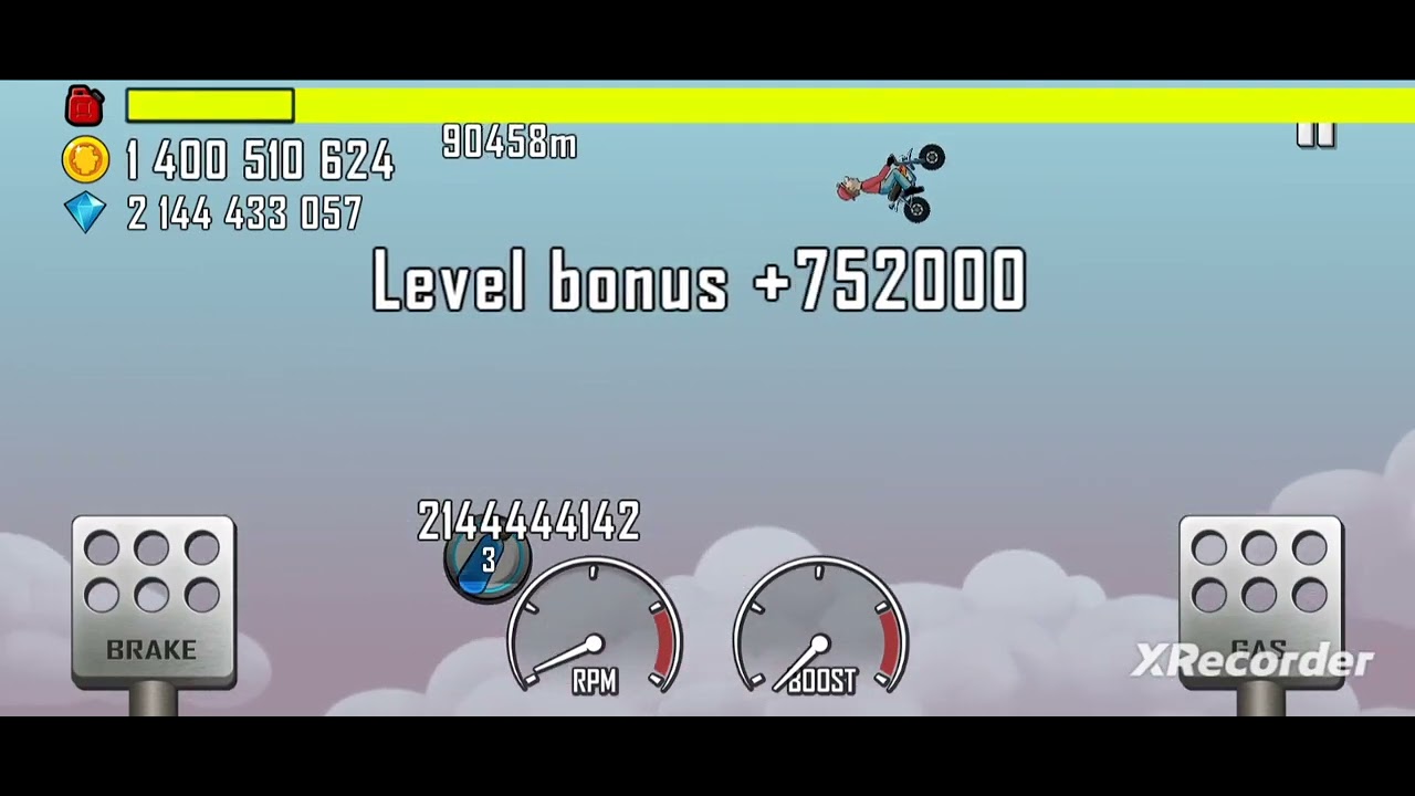 Hill Climb Racing Minibike and Rooftops 100000 m