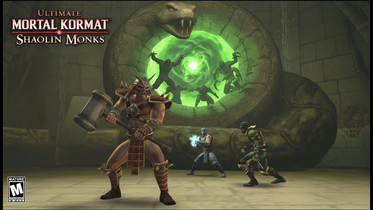 Mod V 2 Ultimate Mortal Kombat Shaolin Monks Com Shao Kahn ! Em 4K ps2 Emu parte 8