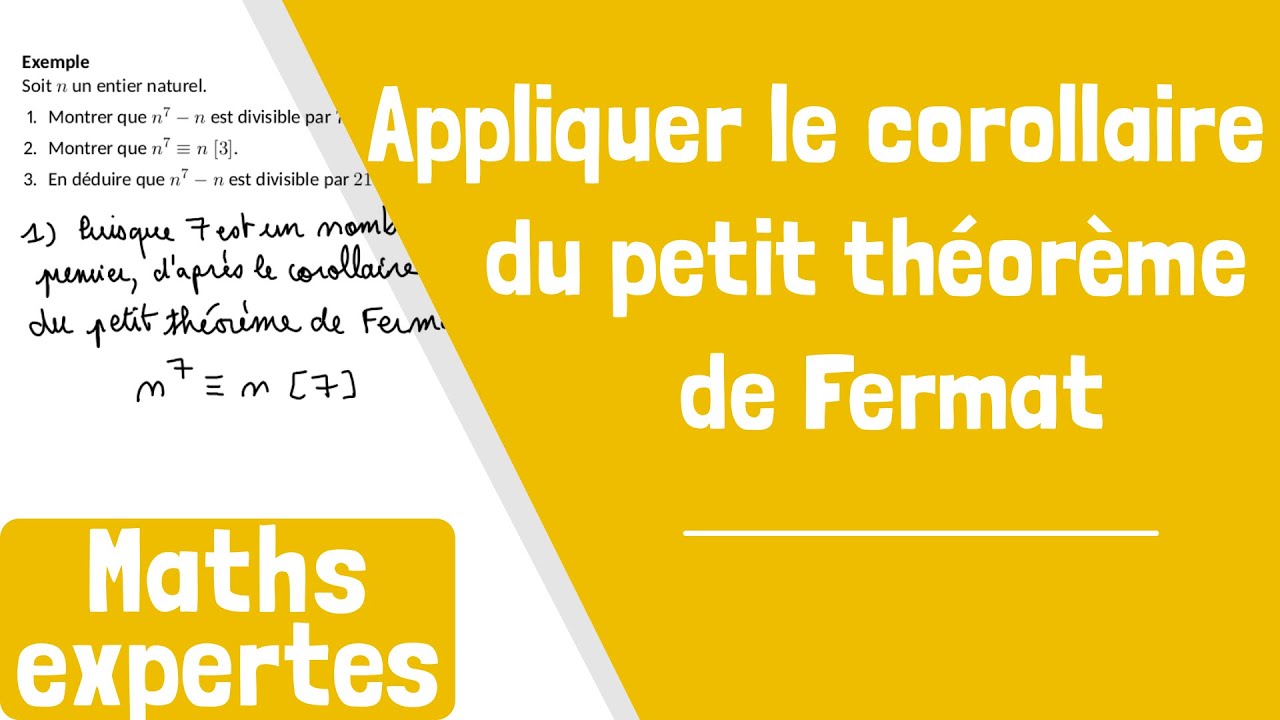 Comment appliquer le corollaire du petit théorème de Fermat ?