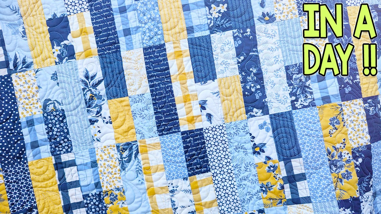 Jelly Roll or Layer Cake? This FREE Cottagecore Shambles Can Use Both! | Twin Size Quilt | Scrappy