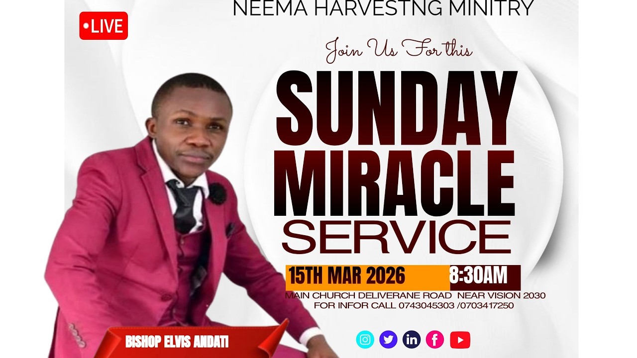 JOIN US THIS SUNDAY MIRACLE SERVICE