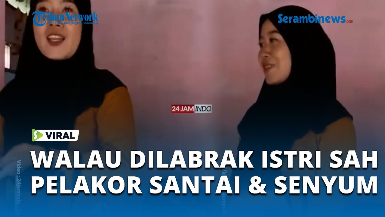 Viral! Diduga Pelakor Tetap Senyum Santai Saat Dilabrak Istri Sah dan Keluarga