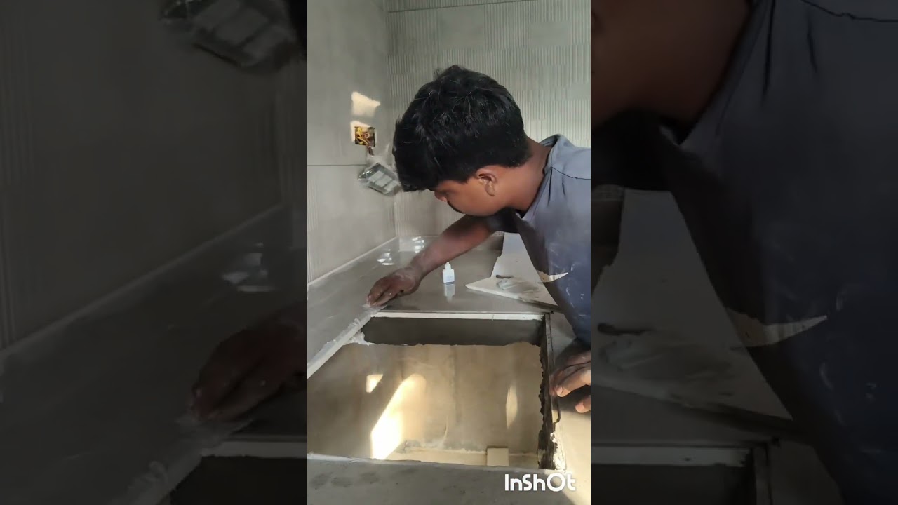 5 മിനിറ്റ് കൊണ്ട്  കിച്ചൻ സിംഗ് സിമ്പിളായി സെറ്റ് ചെയ്യാം# shorts # tile masters# viral videos# 